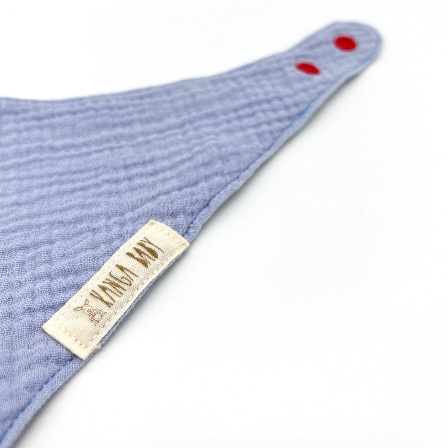 Bavaglino cotone azzurro neonato