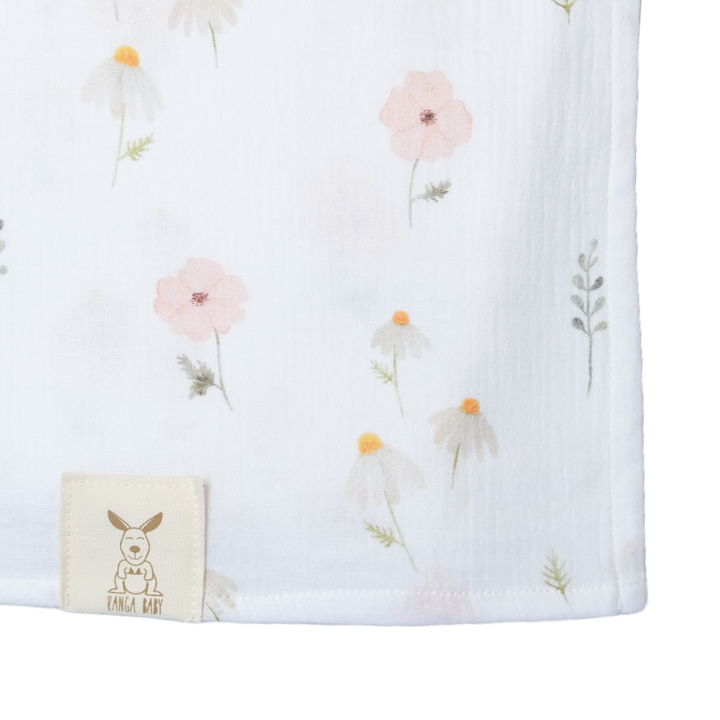 Mussola in 100% cotone BIO - Margherite