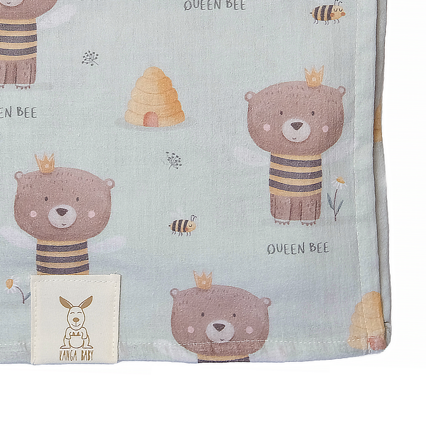 Mussola in 100% cotone BIO - Ape e orso