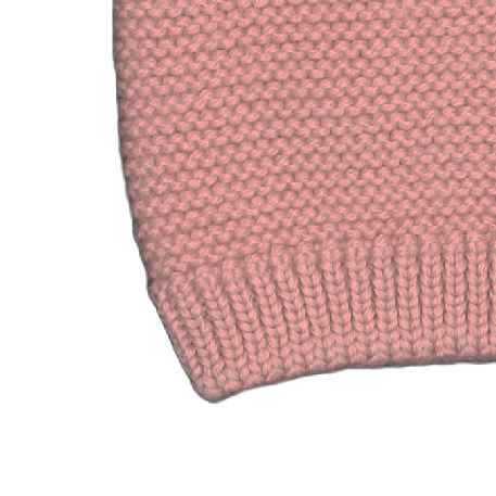 Cappellino Orsetto 100% pura lana - ROSA ANTICO