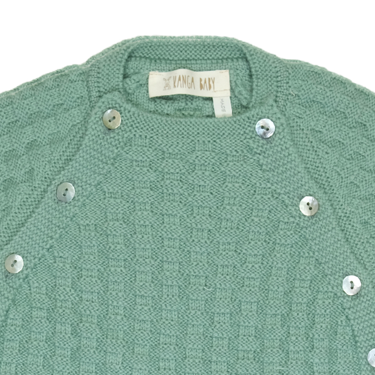 Tutina completa in 100% pura lana - VERDE SALVIA